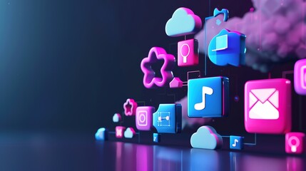 A 3D Icon in the Background Image - a captivating and futuristic visual. The 3D icon in the background image creates an alluring and high-tech digital scene. It adds a touch of modernity and intrigue,