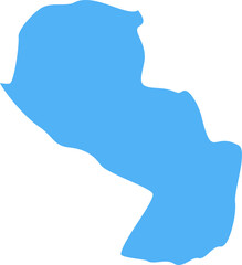 Map of Paraguay highlighting the capital, Asunción