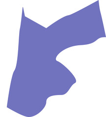 Map of Jordan highlighting the capital, Amman