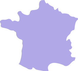 Map of France highlighting the capital, Paris