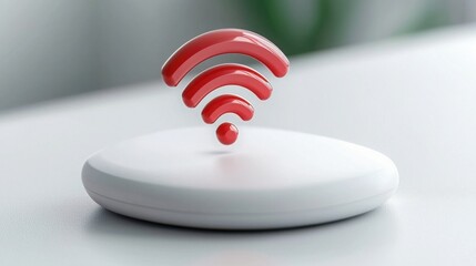 Minimalist icon of a wireless device displaying medical data, symbolizing advanced health monitoring technology.