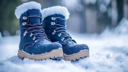 Pair of brown hiking boots
