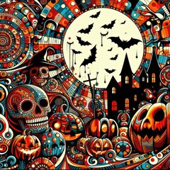 Naklejka premium Halloween illustration
