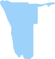 Map of Namibia highlighting the capital, Windhoek