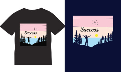 Success Typography T-shirt Design 