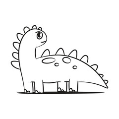 a drawing of a dinosaur with a face drawn on it