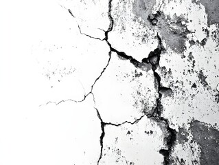 Obraz premium A close-up of a cracked, peeling wall showcasing texture and decay.