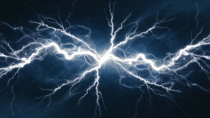 Electric storm power. Intense lightning energy clash; symbolizes raw power, nature's might, and untamed force.