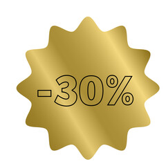 30 percent discount sale badge