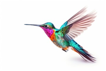 Obraz premium Hummingbird animal beak white background.