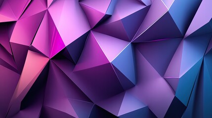 Obraz premium Purple abstract background with dynamic low poly pattern