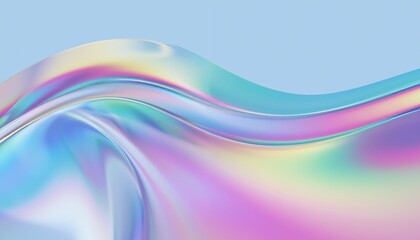 Fototapeta premium Smooth Flowing Abstract Wave Design in Pastel Colors.