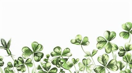 Obraz premium clover drawn with green pencil.