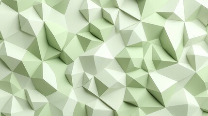 Obraz premium Intricate geometric patterns of light green polyhedra creating a modern abstract design for backgrounds and textures