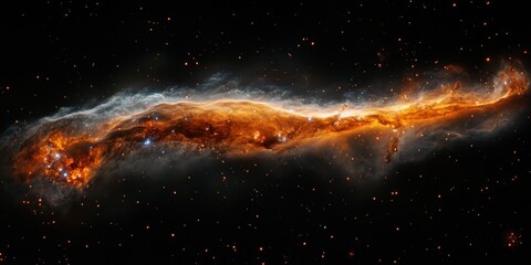 A stunning cosmic nebula illuminates the darkness of space with vibrant colors and intricate details in a mesmerizing celestial display