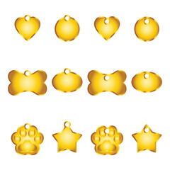 set of pet tags