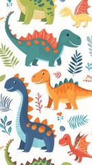 Fototapeta premium dinosaur background illustration.