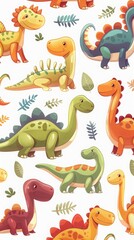 Fototapeta premium dinosaur background illustration.