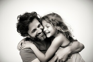 Fototapeta premium Hugging laughing portrait family.