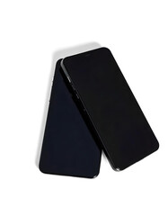 a black Phone case mockup with a white background.