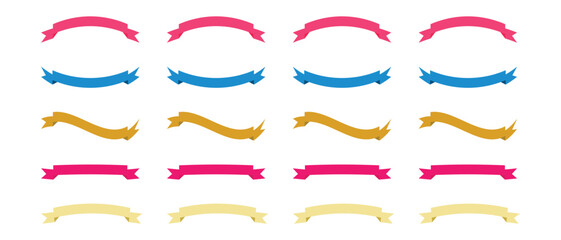 ribbons banners set. colorful banner ribbon vector isolated on white background. vector illustration.