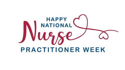 Happy National Nurse Practitioner Week Text Animation. Great for Happy National Nurse Practitioner Week Celebrations, for banner, social media feed wallpaper stories.