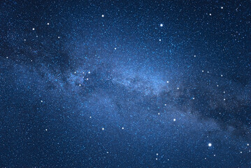 Starry sky. Night scape with beautiful starry sky