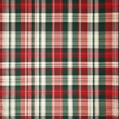 Classic Red, Green, and White Tartan Plaid Pattern