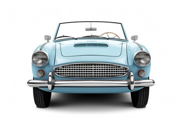 Fototapeta premium Car convertible vehicle white background.