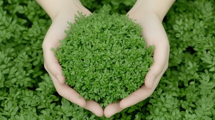 Hands Holding Green Plant on a Monday Deal