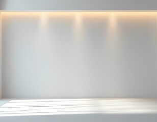 empty white room with wall