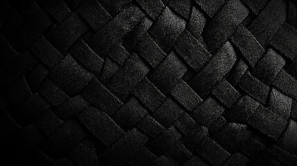 Fototapeta premium Detailed close-up of black denim weave