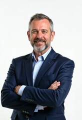 Professional Portrait of a Confident Businessman in a Suit, Perfect for Corporate Use in Presentations, Websites, and Marketing Material