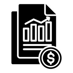 Sales Report Glyph Icon