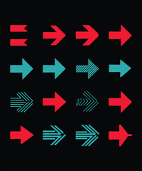 Arrow icon. Mega set of vector arrows.Collection of different arrow signs.