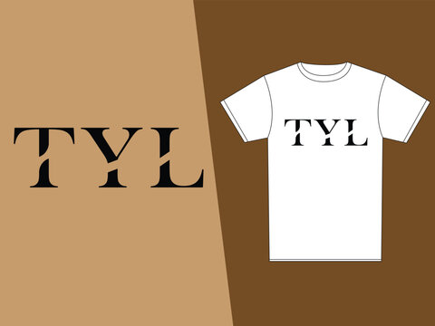 TYL Font logo Tee-Shirt Design