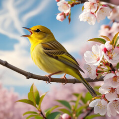 Fototapeta premium bird on a branch