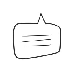 Hand Drawn doodle Style Speech Bubbles