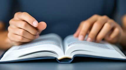 Historian Examining Ancient Text with Careful Attention