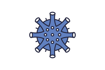 Virus icon. icon related to biologic. suitable for web site, app, user interfaces. flat line icon style