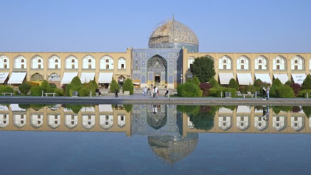 Kashan, Tabatabaei Historical House, a grand building with water fountain, Iran
