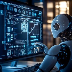 Assistant Helping Digital Marketer Analyze SEO Data on Computer Screen