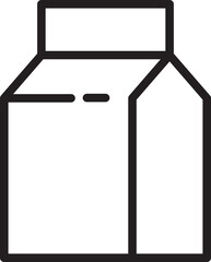 Milk Box Line Icon