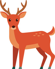 Deer vector art illustration eps