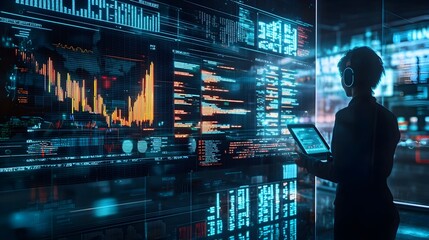 AI Powered Digital Financial Advisor Providing Personalized Investment Guidance Through Intuitive Holographic Interface