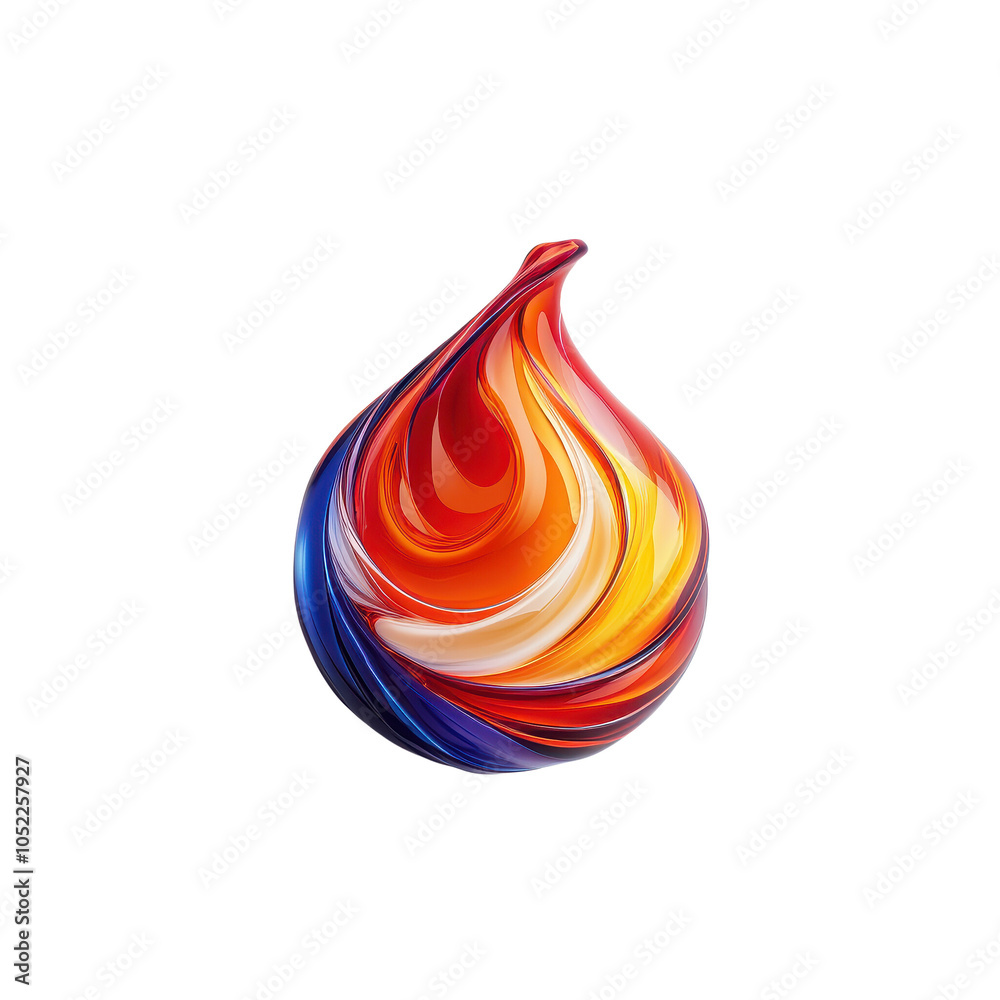 Poster abstract colorful fluid design, white isolate background