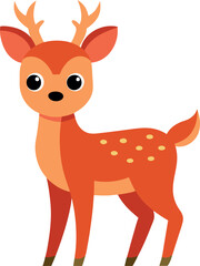 Obraz premium Little cute Deer vector art illustration eps