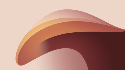 Fototapeta premium Abstract wave design. Elegant, flowing curves in warm earth tones evoke a sense of calm and tranquility. Perfect for backgrounds or design elements.
