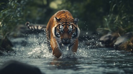Tiger in the Stream