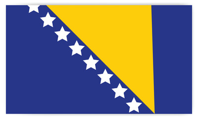 Bosnia and Herzegovina flag. The correct proportions and color